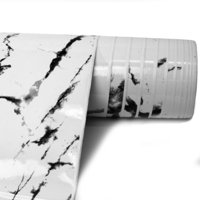 Yüksek Parlaklıklı Mermer Tasarımı PVC Vinyl Etiketler