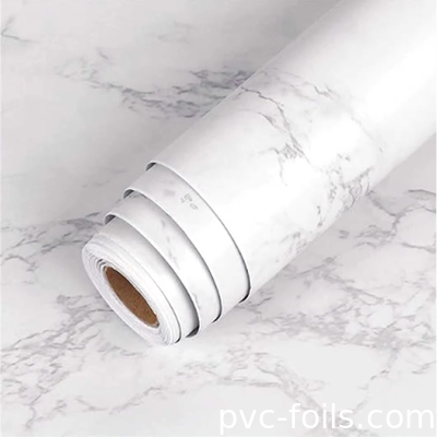 Dayanıklı Mermer Efekti PVC Laminat Filmi Mutfak ve Mobilya için Çizik Karşıtı Yüksek Parlaklık Finish