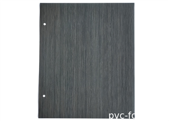 Siyah Ahşap Tanesi Çıkartılmış PVC Dekoratif Folyo MDF Dolabı Kapısı Vakum Membran Baskı için
