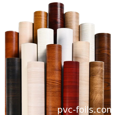 Mobilyalar için DIY dostu PVC Dekoratif Film Makyaj Mat Ahşap Taneler Finish