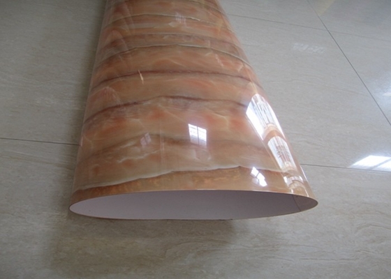 Kapılar İçin Isıya Dayanıklı Parlak PVC Film Mermer Etkisi