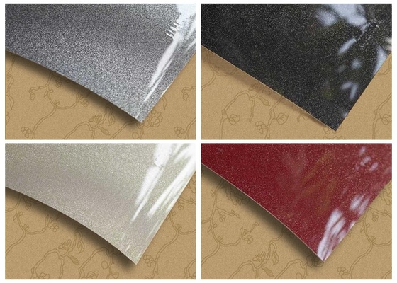 Yüksek Parlaklıklı Metallik Pvc Film Baskı Tasarımı Laminat Dolap Kapak için 0.3mm