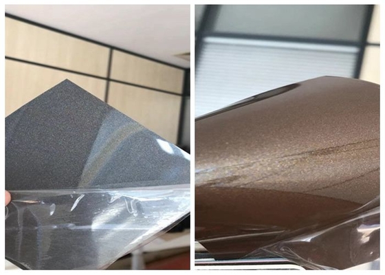 0.5mm Metalize Pvc Film Rulosu Parlak Gri