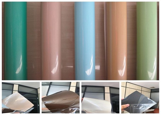 Mobilya Ana Kapı Mutfak Duvar Oturma Odası için 0.2mm Parlak Pvc Film
