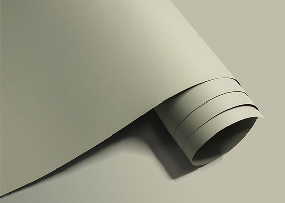 Mobilya Kapı Dekorasyonu için Süper Mat Beige Katı Renkli PVC Folyo