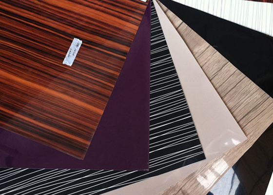 0.10mm Mebel Mutfak Kapıları için Yüksek Parlaklıklı PVC Laminat Filmi