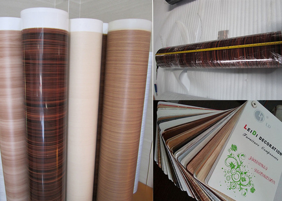 Ahşap Rezil Pvc Mobilya Folyoları Parçacık Tablosu Dekorasyonu için 0.15-0.30mm
