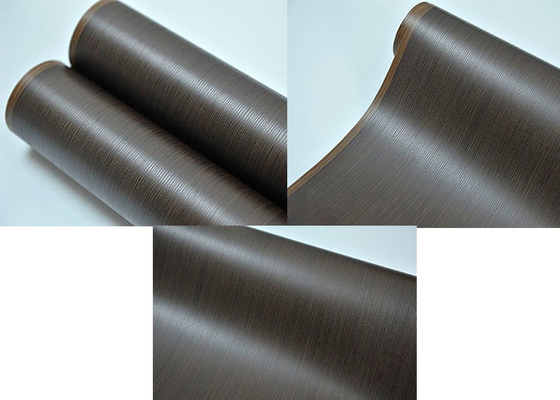 Emboss Pvc 3D Membran Folyo Yuvarlak Siyah Ahşap Taneler 1400mm Genişlik