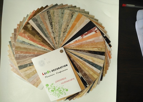 0.50mm Kalınlık Dekoratif PVC Film Masa Örtüsü İçin Parlak Mermer Tasarım